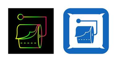 icono de vector de rollo de tejido