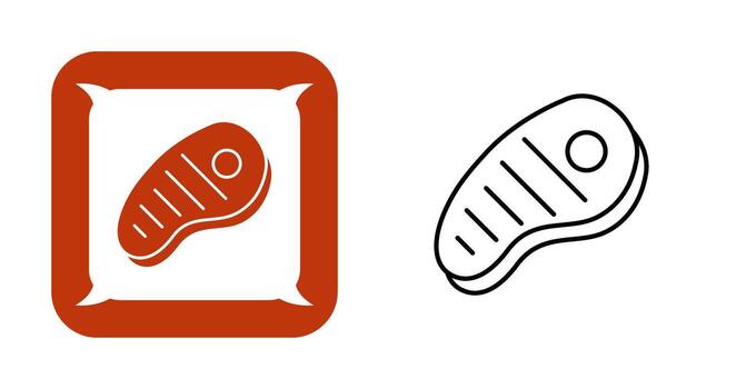 icono de vector de carne