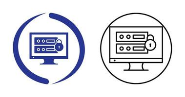 icono de vector de seguridad de datos único