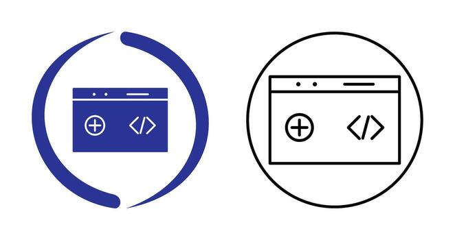 Unique Clean Code Vector Icon