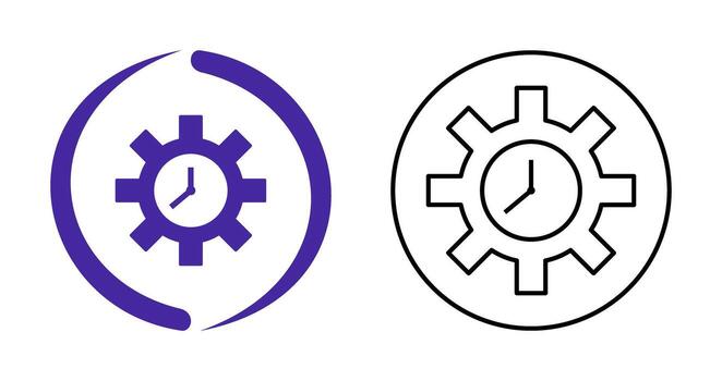 Unique Time Optimization Vector Icon