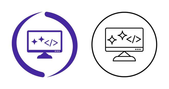 Unique Clean Code Vector Icon