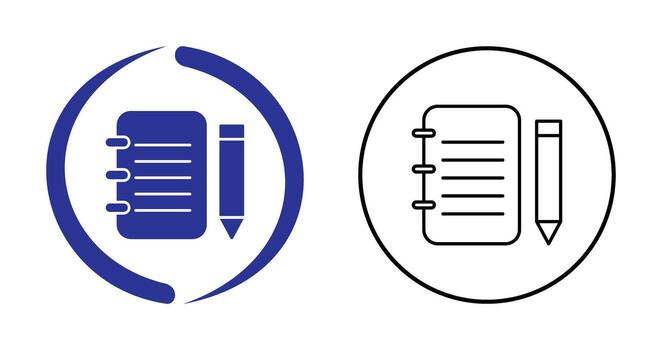 Unique Notepad Vector Icon
