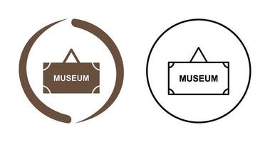 icono de vector de etiqueta de museo