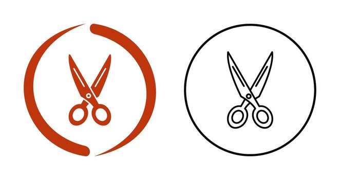 icono de vector de tijeras