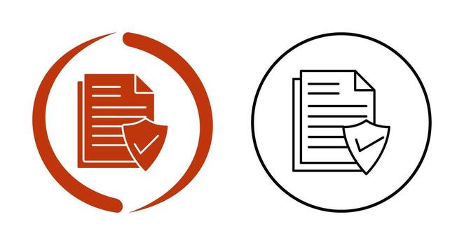 icono de vector de documento válido