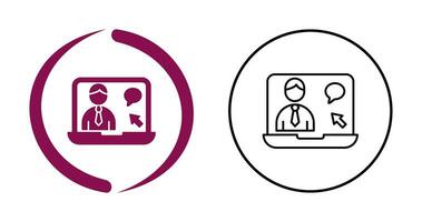 Online Interview Vector Icon