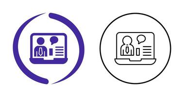 Online Job Interview Vector Icon