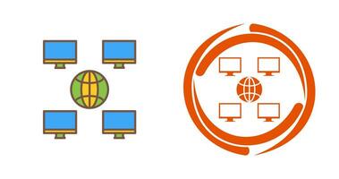Unique Company Network Vector Icon