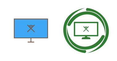 Unique Disconnected Network Vector Icon