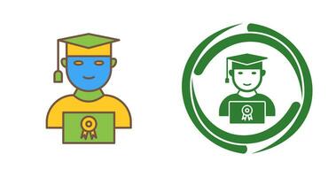 Unique Student Holding Degree Vector Icon