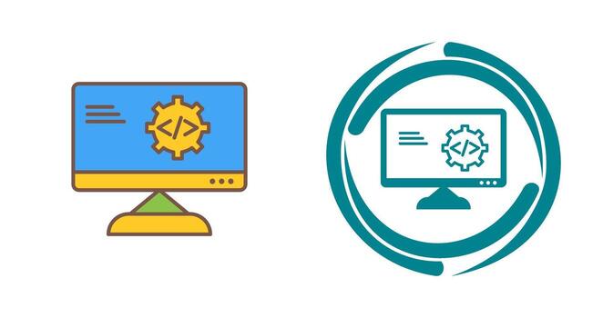 Unique Code Optimization Vector Icon