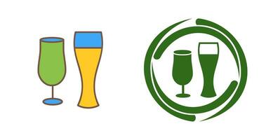 Unique Beer Glasses Vector Icon