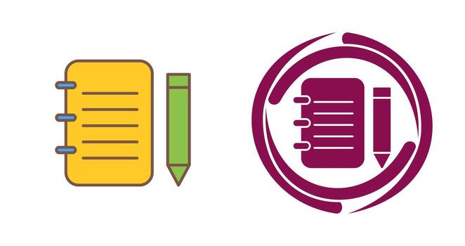Unique Notepad Vector Icon