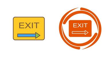 Unique Exit Vector Icon