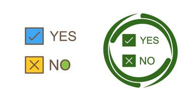 Yes No Option Vector Icon