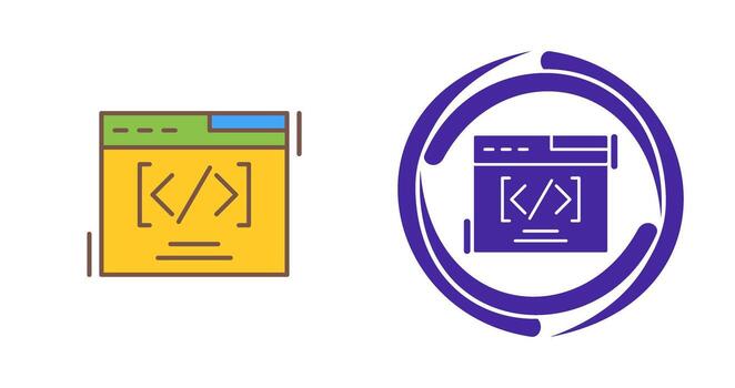 Web Coding Vector Icon