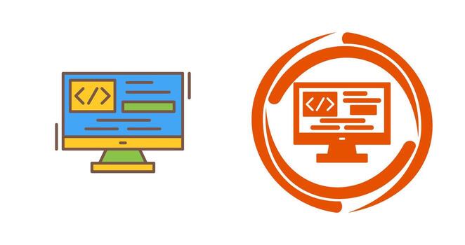 icono de vector de codificación