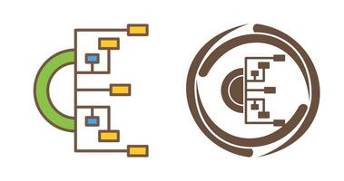 icono de vector de diagrama de flujo