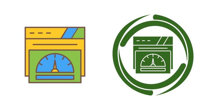 icono de vector de velocímetro