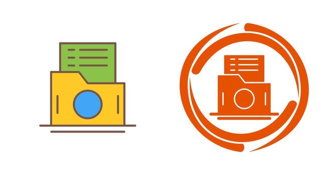 List Folder Vector Icon