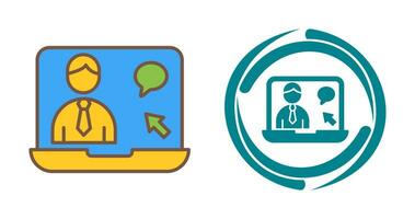 Online Interview Vector Icon