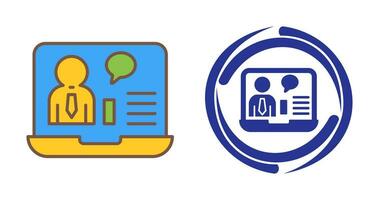 Online Job Interview Vector Icon