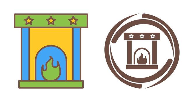 Fireplace Vector Icon