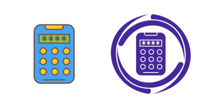 icono de vector de código pin