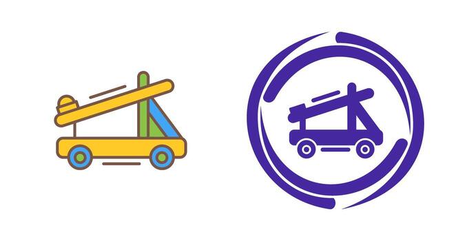 icono de vector de catapulta