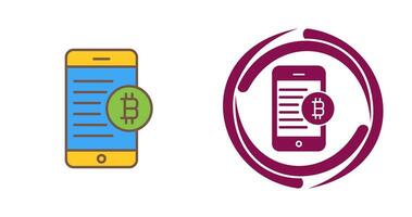 Bitcoin Mobile Vector Icon