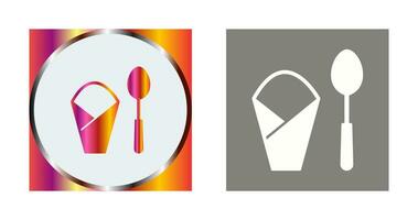 Spoon and Napkin Vector Icon