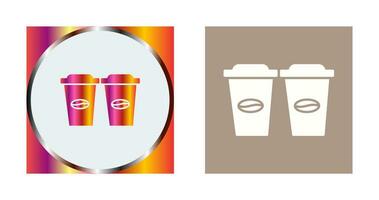 Two Coffees Vector Icon