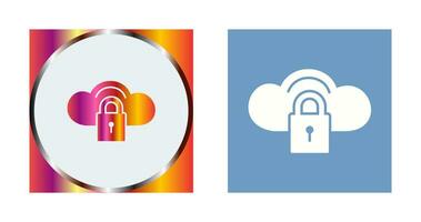 Secure Cloud Vector Icon