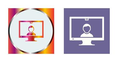 Unique Video Communication Vector Icon