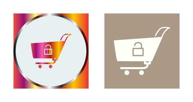 Unique Unlock Cart Vector Icon