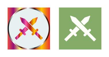 Unique Two Swords Vector Icon