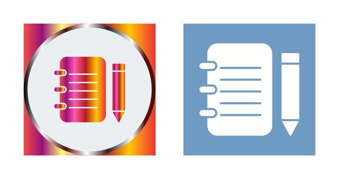 Unique Notepad Vector Icon