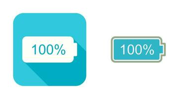 icono de vector de batería completa único