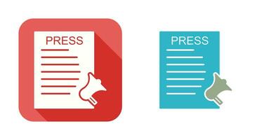 Unique Press Releases Vector Icon