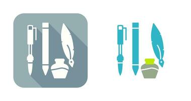 Unique Writing Equipment Vector Icon