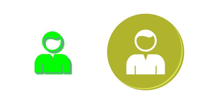 icono de vector de usuario único