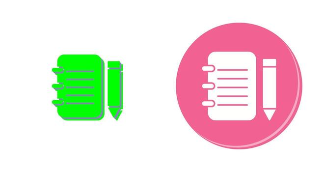 Unique Notepad Vector Icon