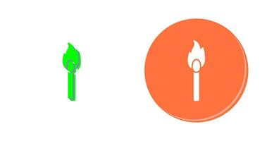 Unique Lit Matchstick Vector Icon