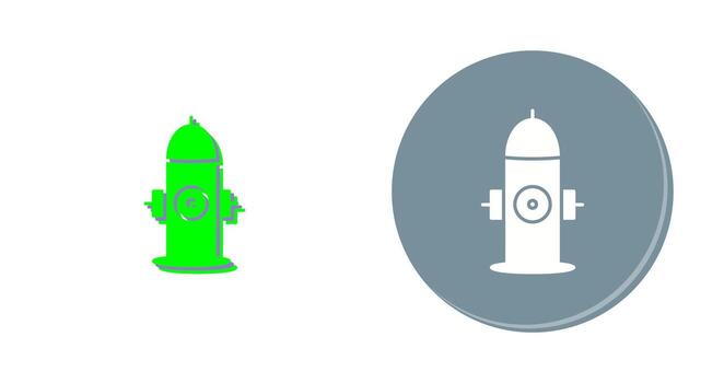 icono de vector de hidrante único