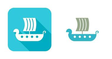 Viking Ship Vector Icon