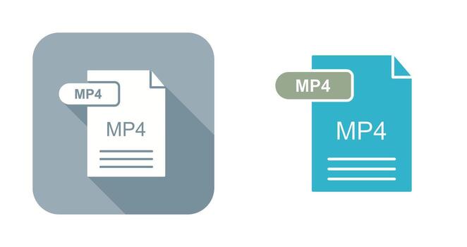 icono de vector de mp4