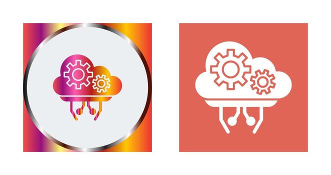 icono de vector de computación en la nube