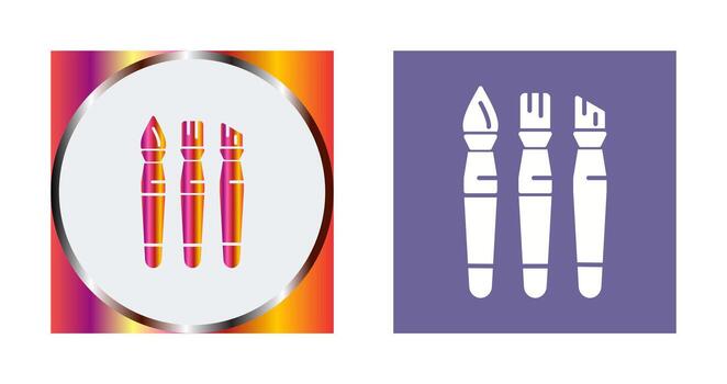 cepillos, vector, icono vector