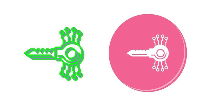 Key Code Vector Icon